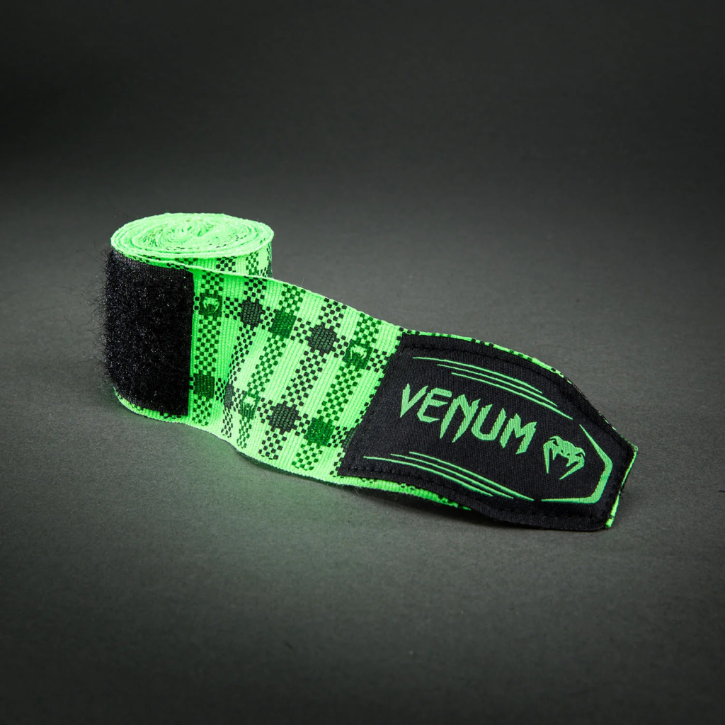 Боксерские бинты Venum Tartan Neon Green Боксерские бинты Venum Tartan Neon Green