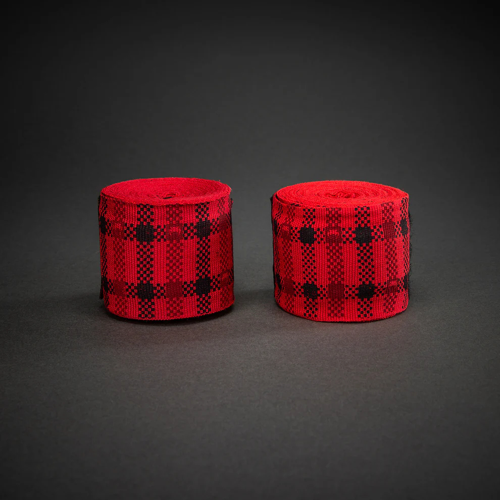 Боксерские бинты Venum Tartan Fury Red