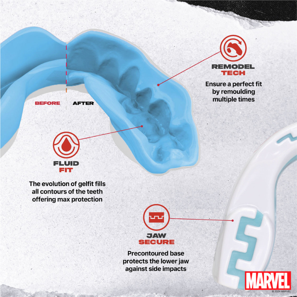 Капа SafeJawz Marvel Spider-Gwen, белая Капа SafeJawz Marvel Spider-Gwen, белая