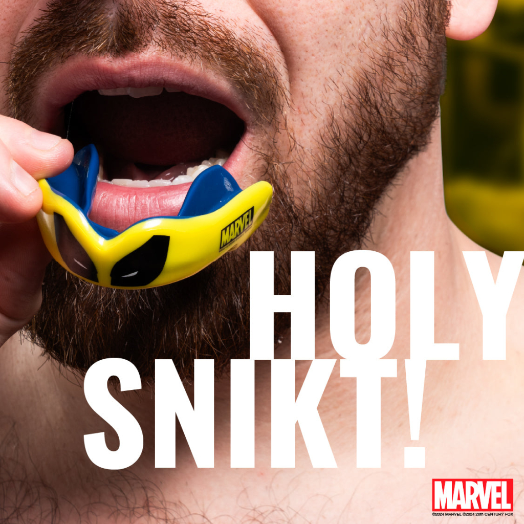 Капа SafeJawz Marvel Wolverine, жёлтая, для взрослых Капа SafeJawz Marvel Wolverine, жёлтая, для взрослых