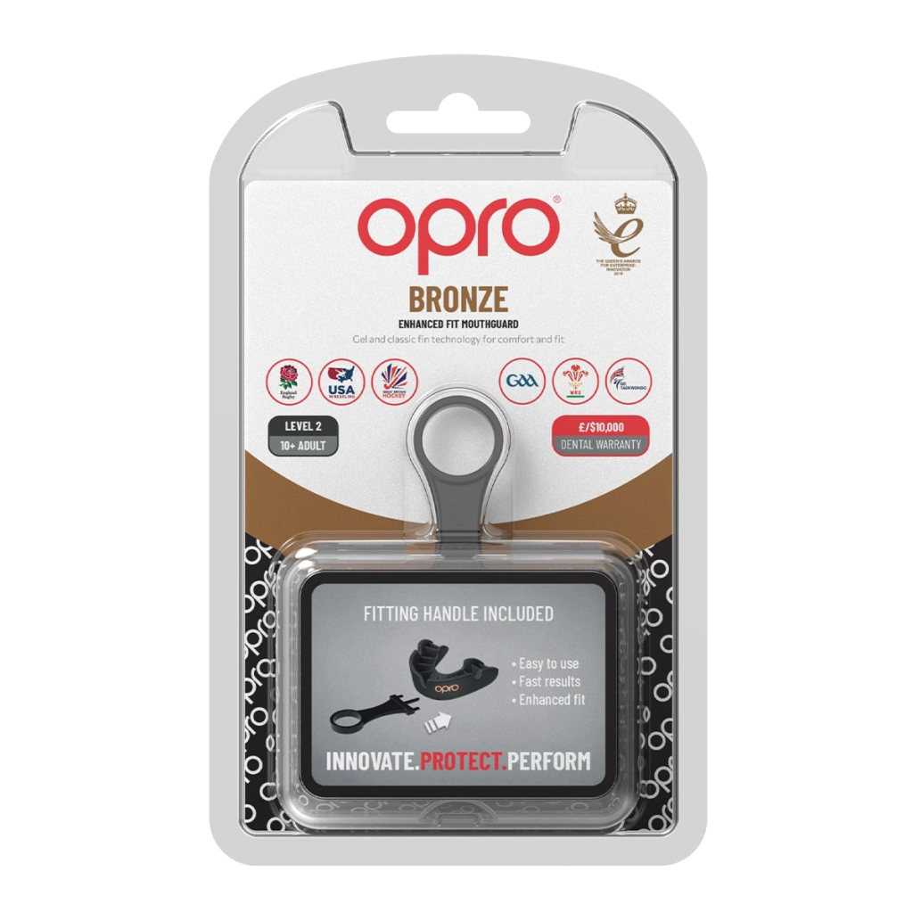 Капа Opro уровня Bronze, чёрная