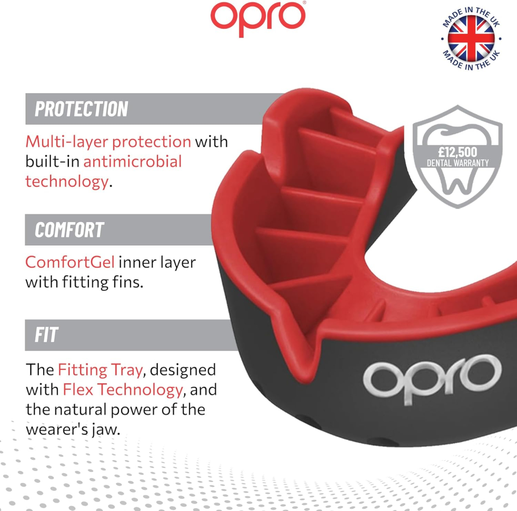 Капа Opro уровня Silver, чёрная