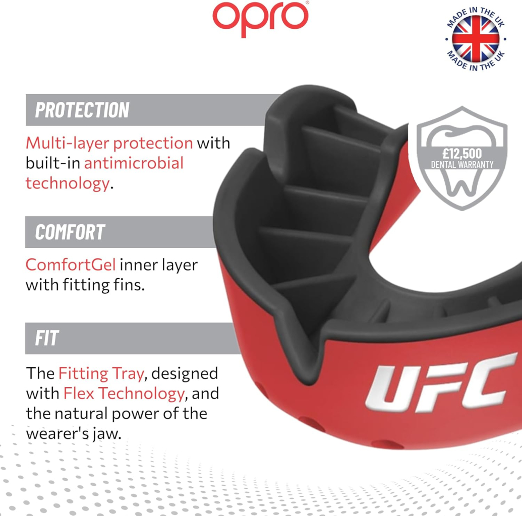 Капа Opro UFC уровня Silver, красная
