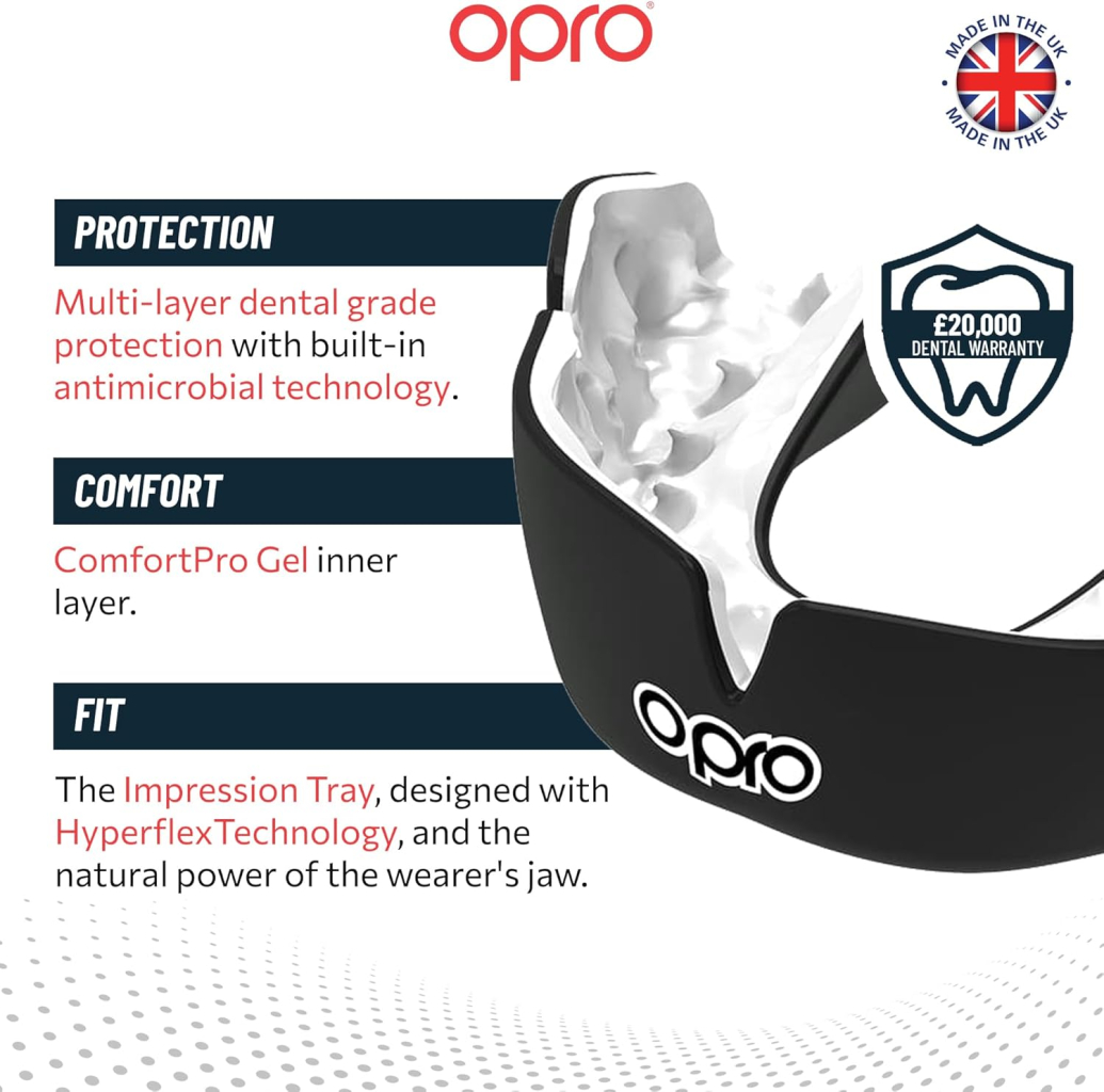 Капа мгновенной индивидуальной посадки Opro Custom-Fit, чёрная