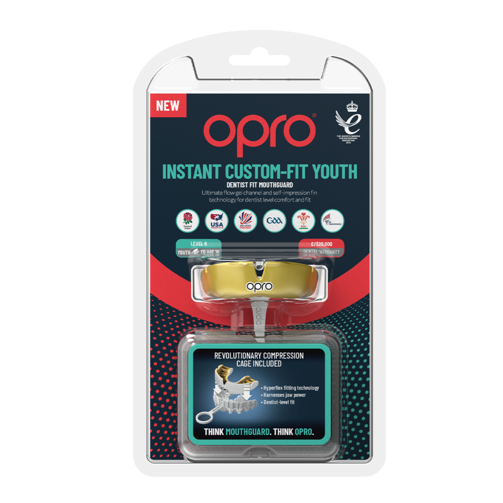 Капа мгновенной индивидуальной посадки Opro Custom-Fit, золотая