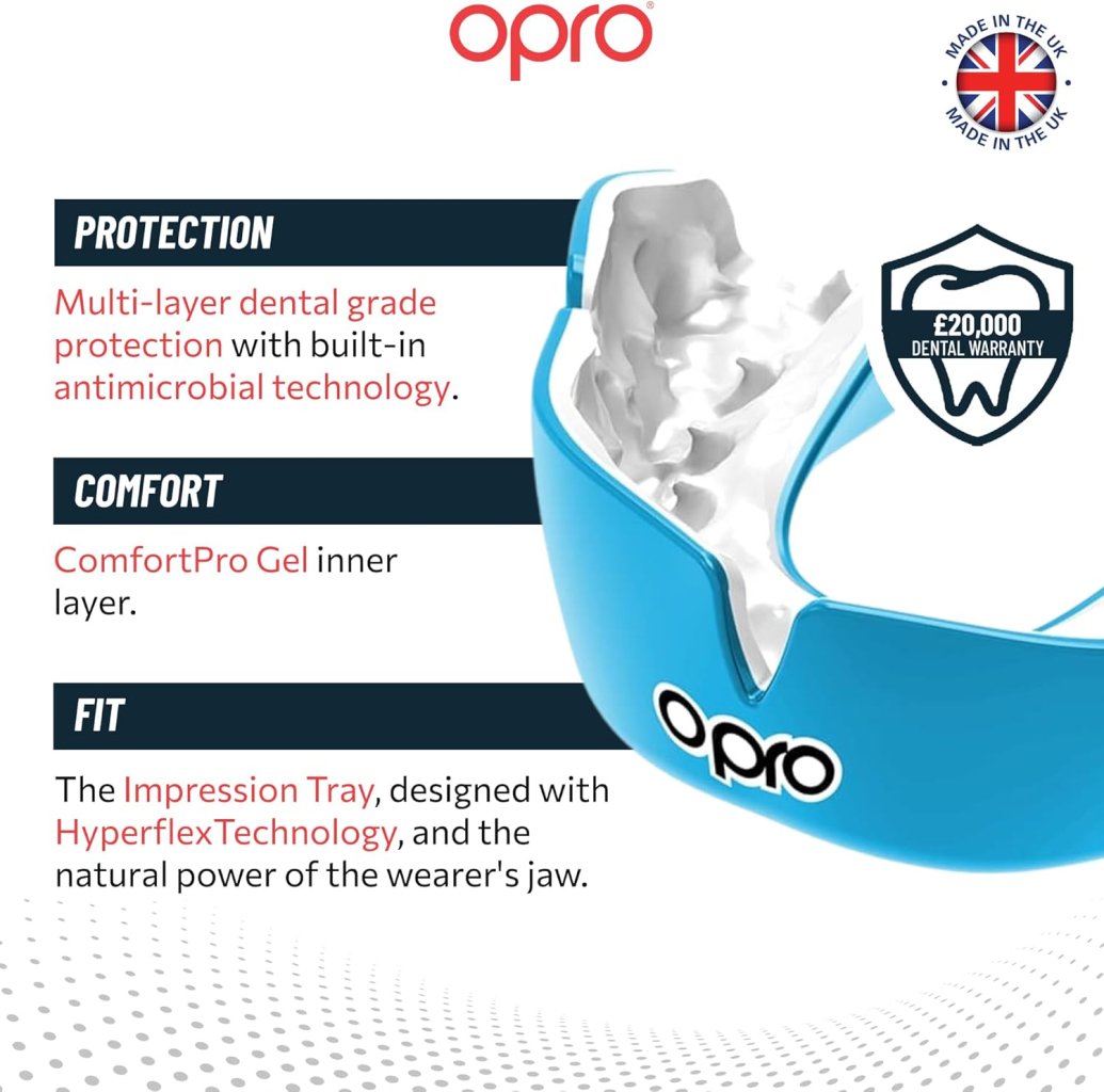 Капа мгновенной индивидуальной посадки Opro Custom-Fit, голубая Капа мгновенной индивидуальной посадки Opro Custom-Fit, голубая