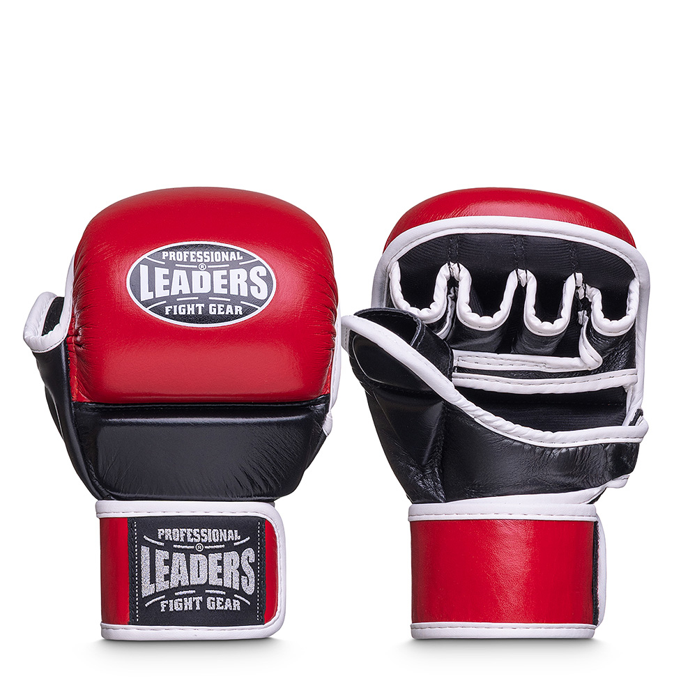 Гибридные ММА перчатки LEADERS HYBRID RD/BK Гибридные ММА перчатки LEADERS HYBRID RD/BK