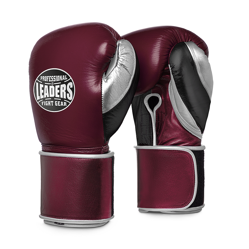 Перчатки боксерские LEADERS LS Long Velcro RD/BK/SIL