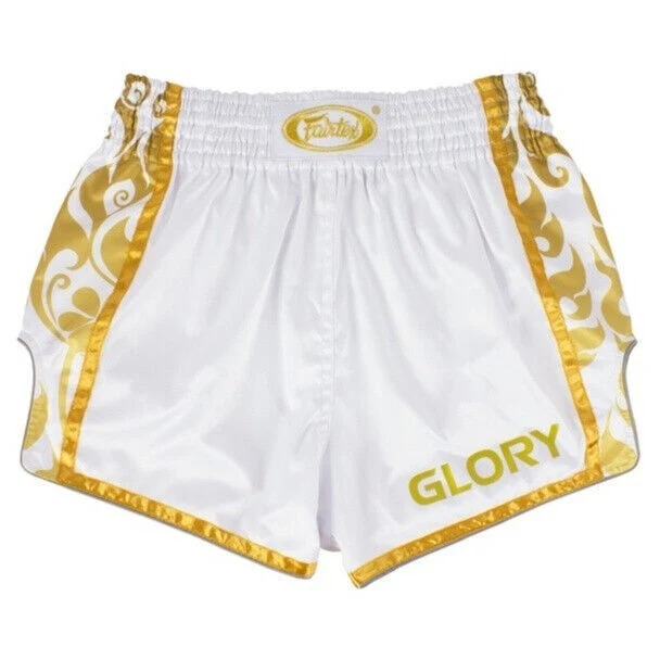 Шорты Fairtex GLORY BSG1, White/Gold