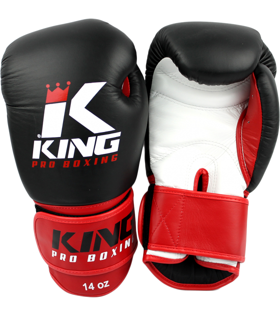 Боксерские перчатки King Pro Boxing BGK-1 blk-wht-red