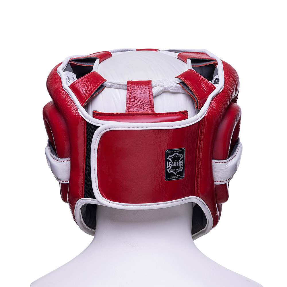 Шлем боксерский LEADERS LS FULL FACE RD/WH Шлем боксерский LEADERS LS FULL FACE RD/WH
