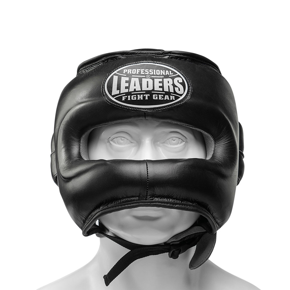 Шлем боксерский LEADERS LS с бамперной защитой BK