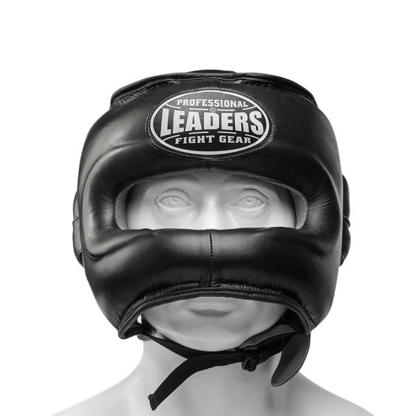 Шлем боксерский LEADERS LS с бамперной защитой BK