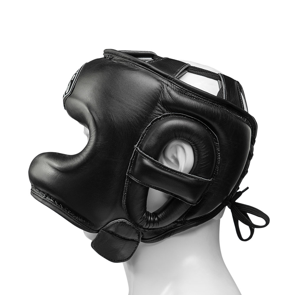 Шлем боксерский LEADERS LS с бамперной защитой BK