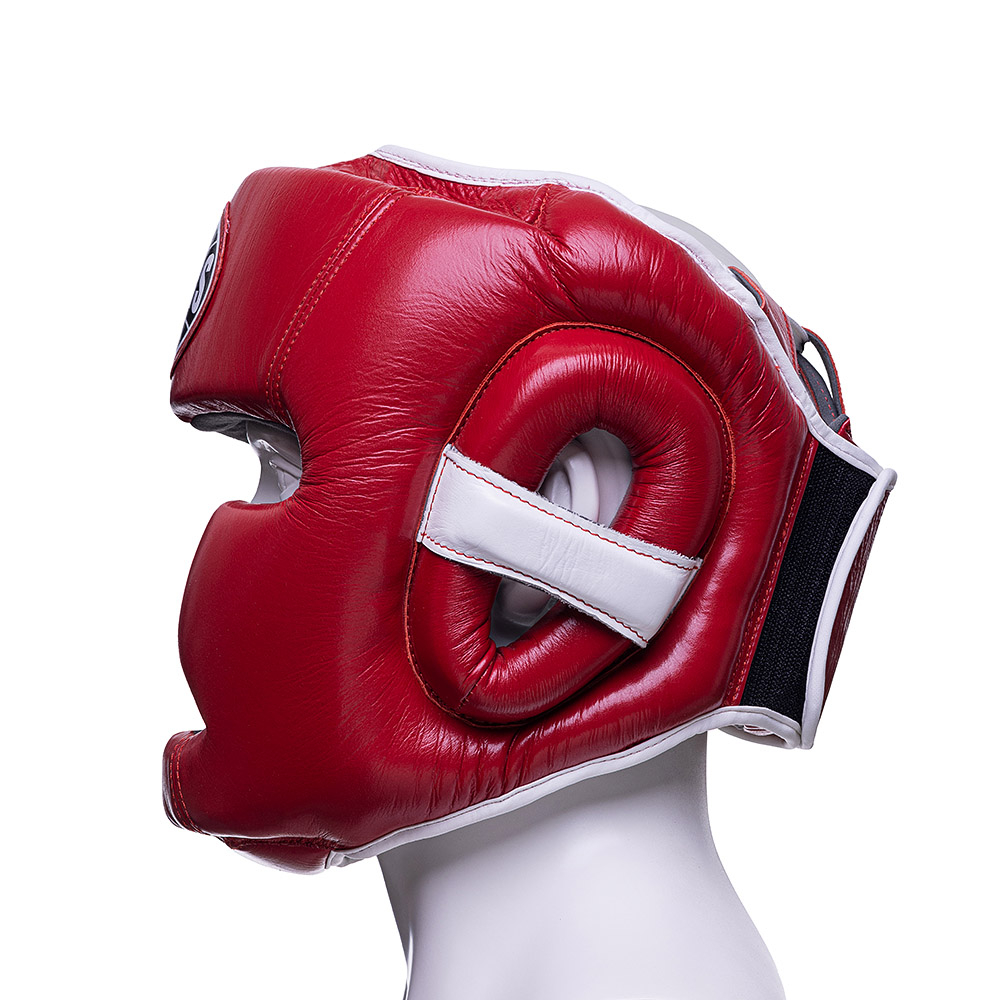 Шлем боксерский LEADERS LS FULL FACE RD/WH Шлем боксерский LEADERS LS FULL FACE RD/WH