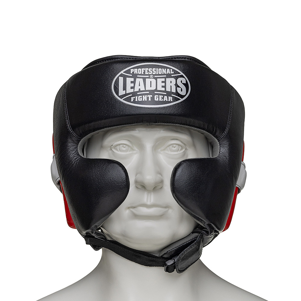 Шлем боксерский LEADERS LITE BK/RD