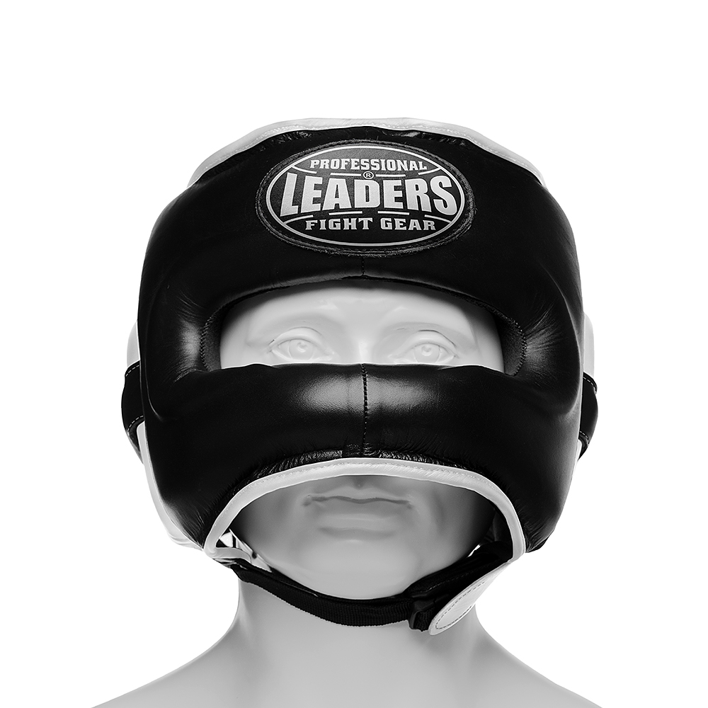 Шлем боксерский LEADERS LS с бамперной защитой BK/WH Шлем боксерский LEADERS LS с бамперной защитой BK/WH