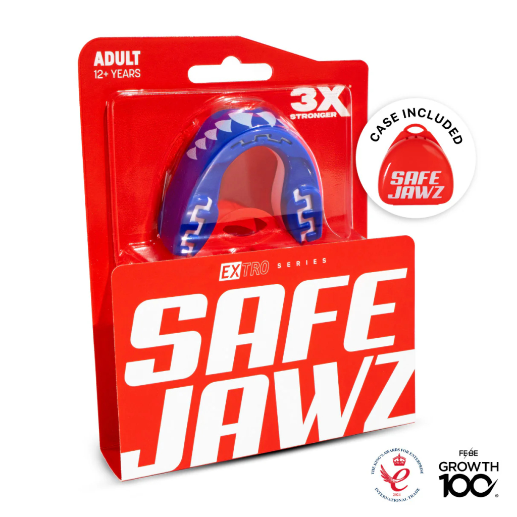 Капа SafeJawz Extro Акула Сине-белая