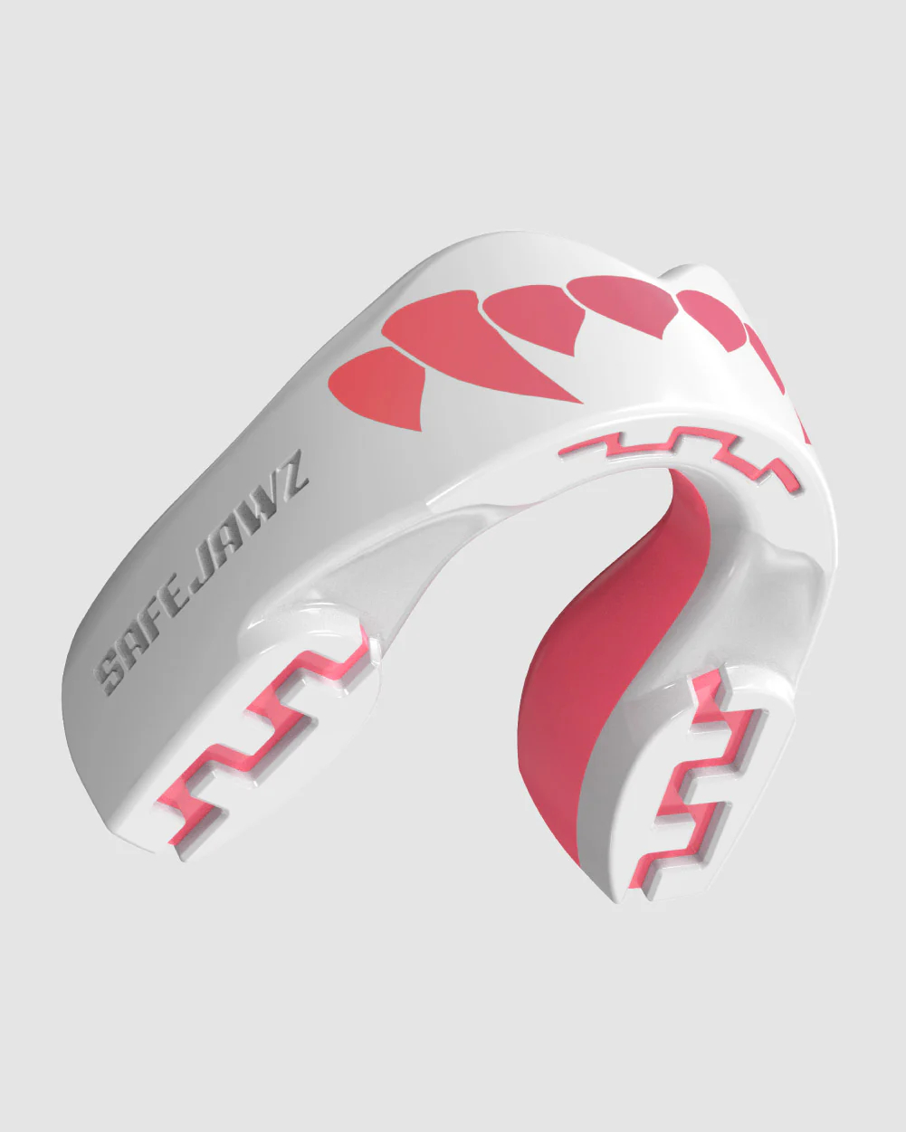 Капа SafeJawz Extro Pink Fangz Бело-розовая