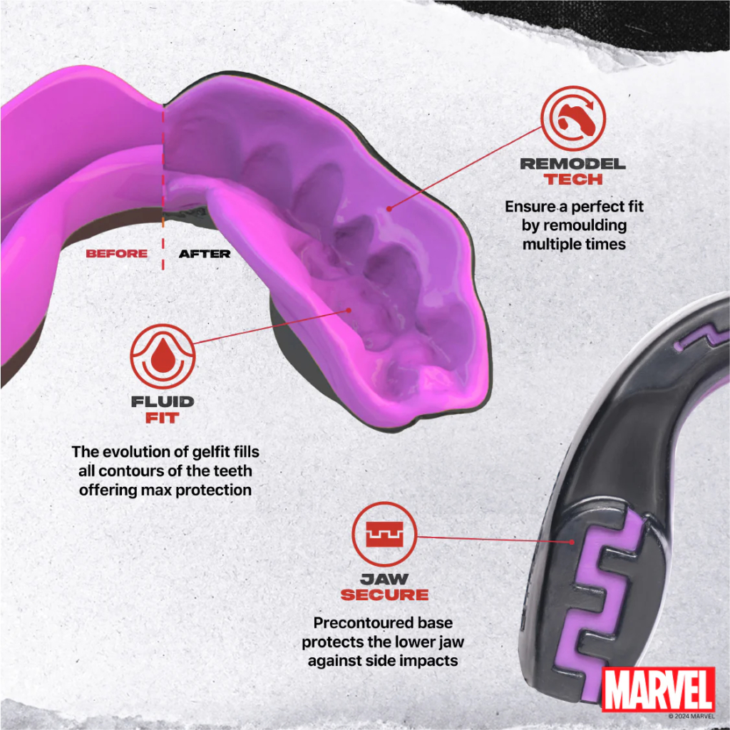 Капа SafeJawz Marvel Black Panther, чёрная
