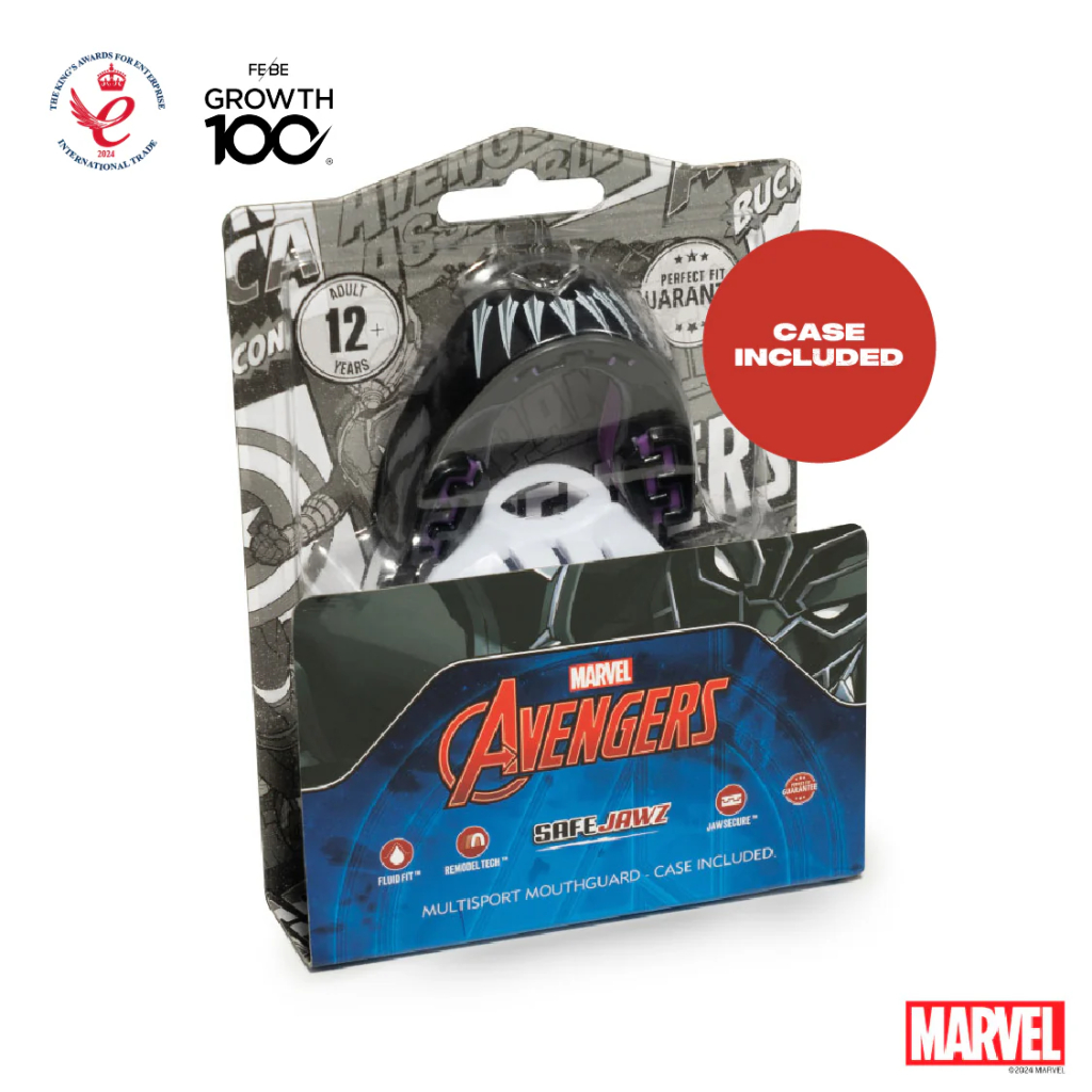 Капа SafeJawz Marvel Black Panther, чёрная