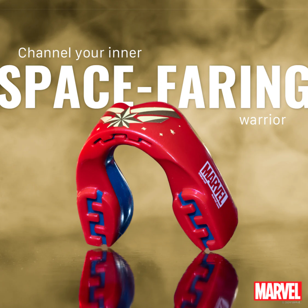 Капа SafeJawz Captain Marvel, красная