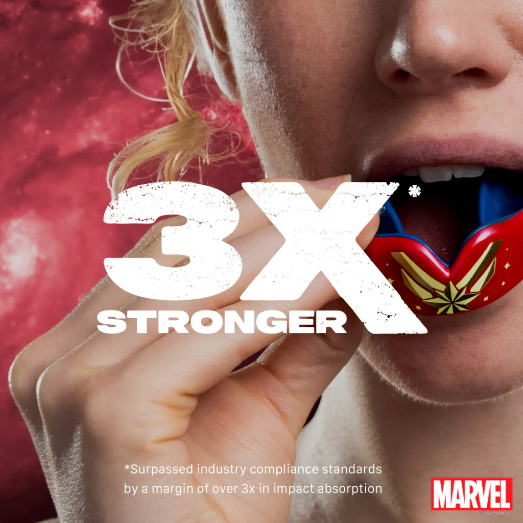 Капа SafeJawz Captain Marvel, красная