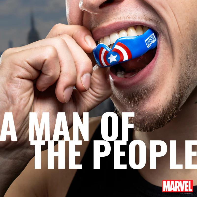 Капа SafeJawz Marvel Captain America, синяя