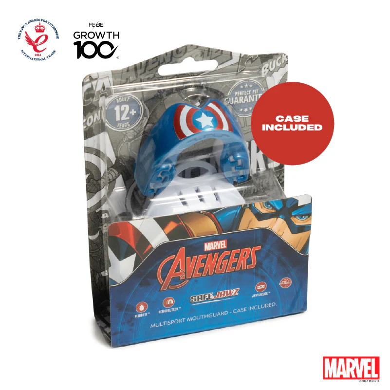 Капа SafeJawz Marvel Captain America, синяя