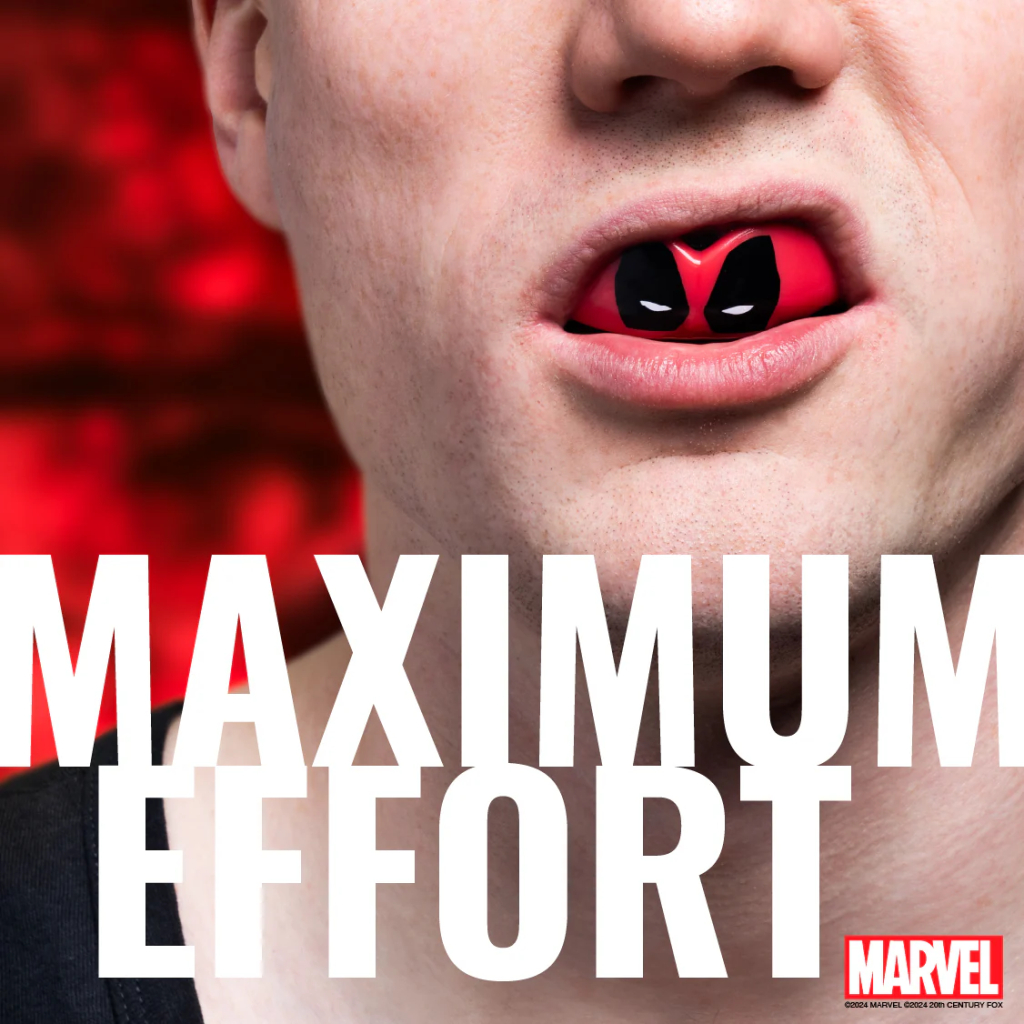 Капа SafeJawz Marvel Deadpool, красная, для взрослых