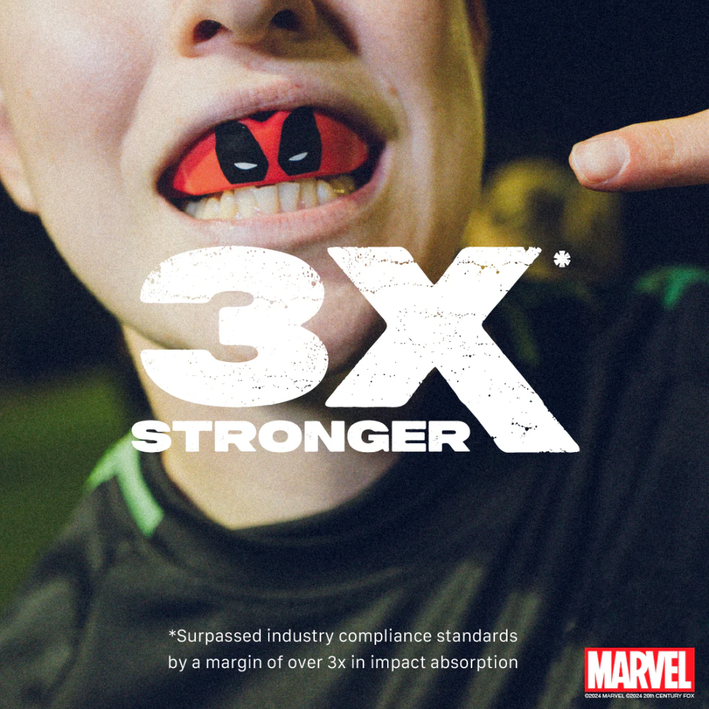 Капа SafeJawz Marvel Deadpool, красная, для взрослых