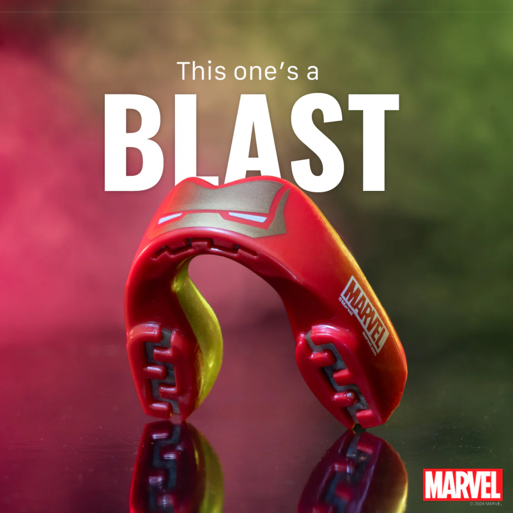 Капа SafeJawz Marvel Iron Man, красная