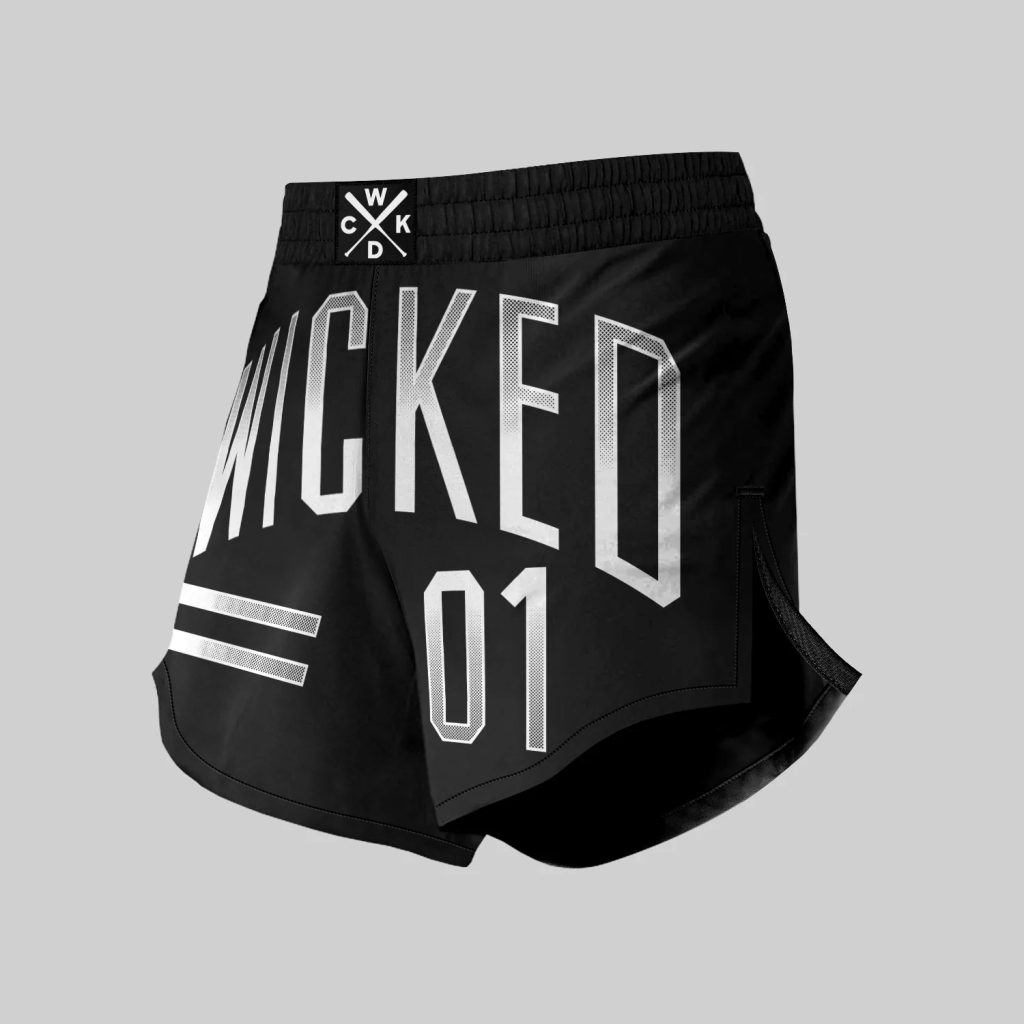 Шорты WICKED1 для ММА Wicked1 Element Superbowl черные