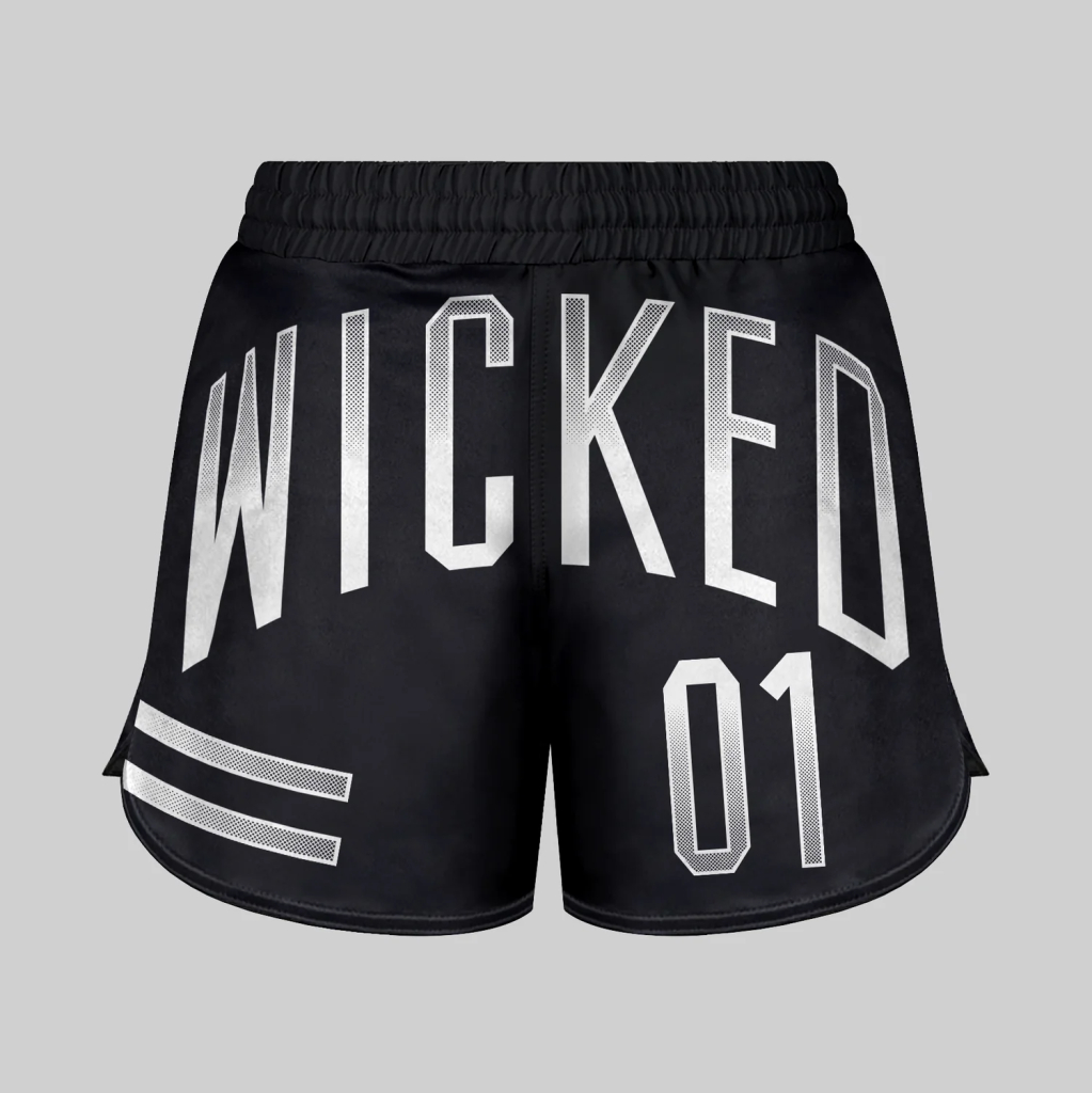 Шорты WICKED1 для ММА Wicked1 Element Superbowl черные