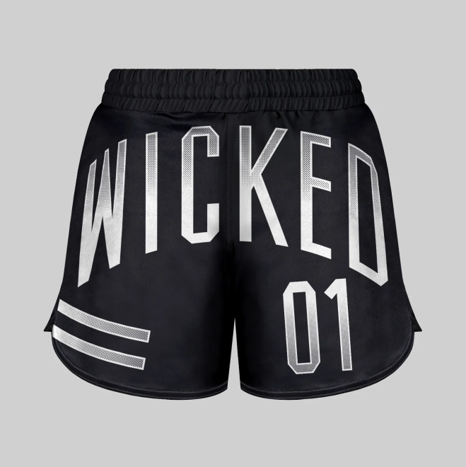 Шорты WICKED1 для ММА Wicked1 Element Superbowl черные