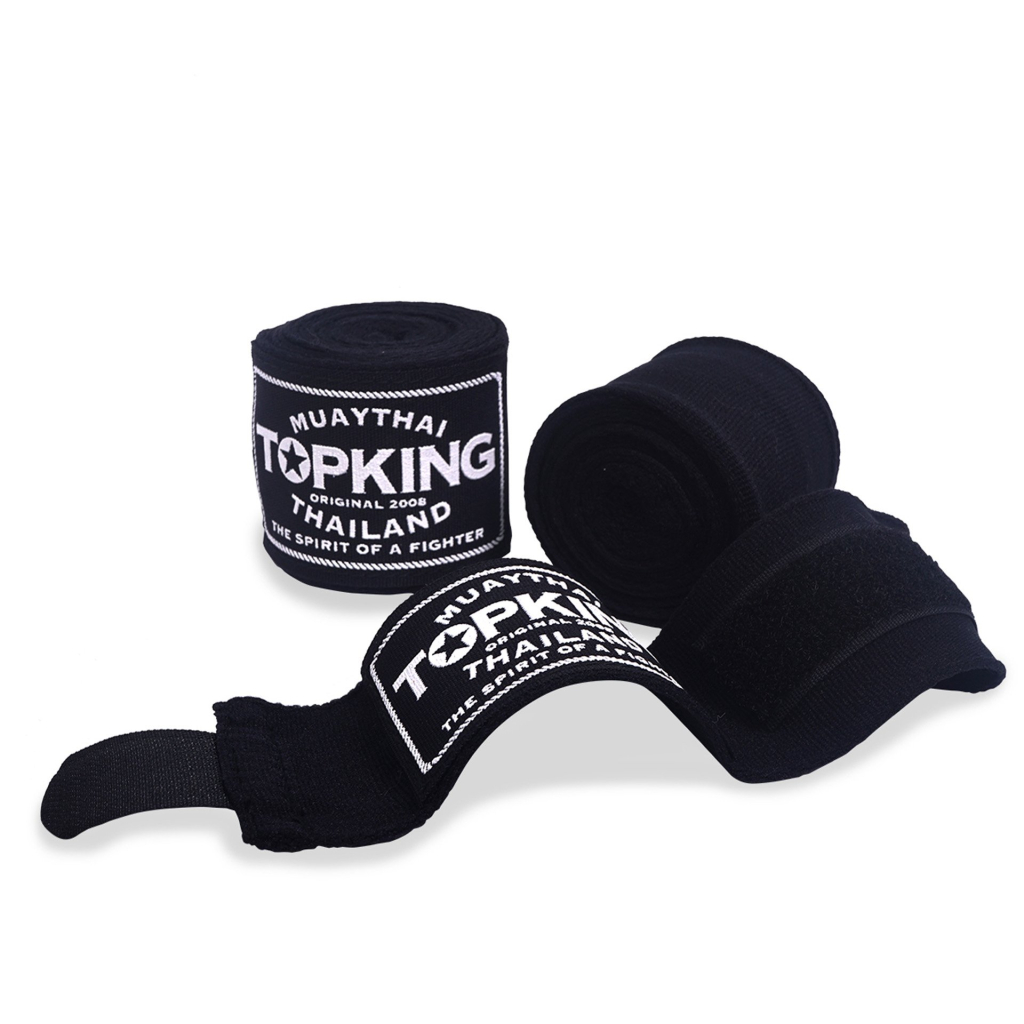 Боксерские бинты TOP KING, черные