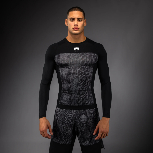 Рашгард с длинным рукавом Venum G-Fit Scales - Black/ Charcoal Grey