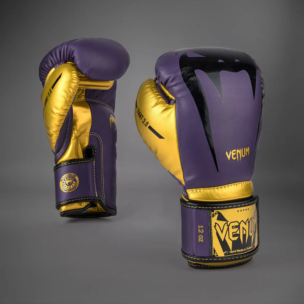 Боксерские перчатки Venum Giant 3.0 Dark Purple/Gold - Special Edition