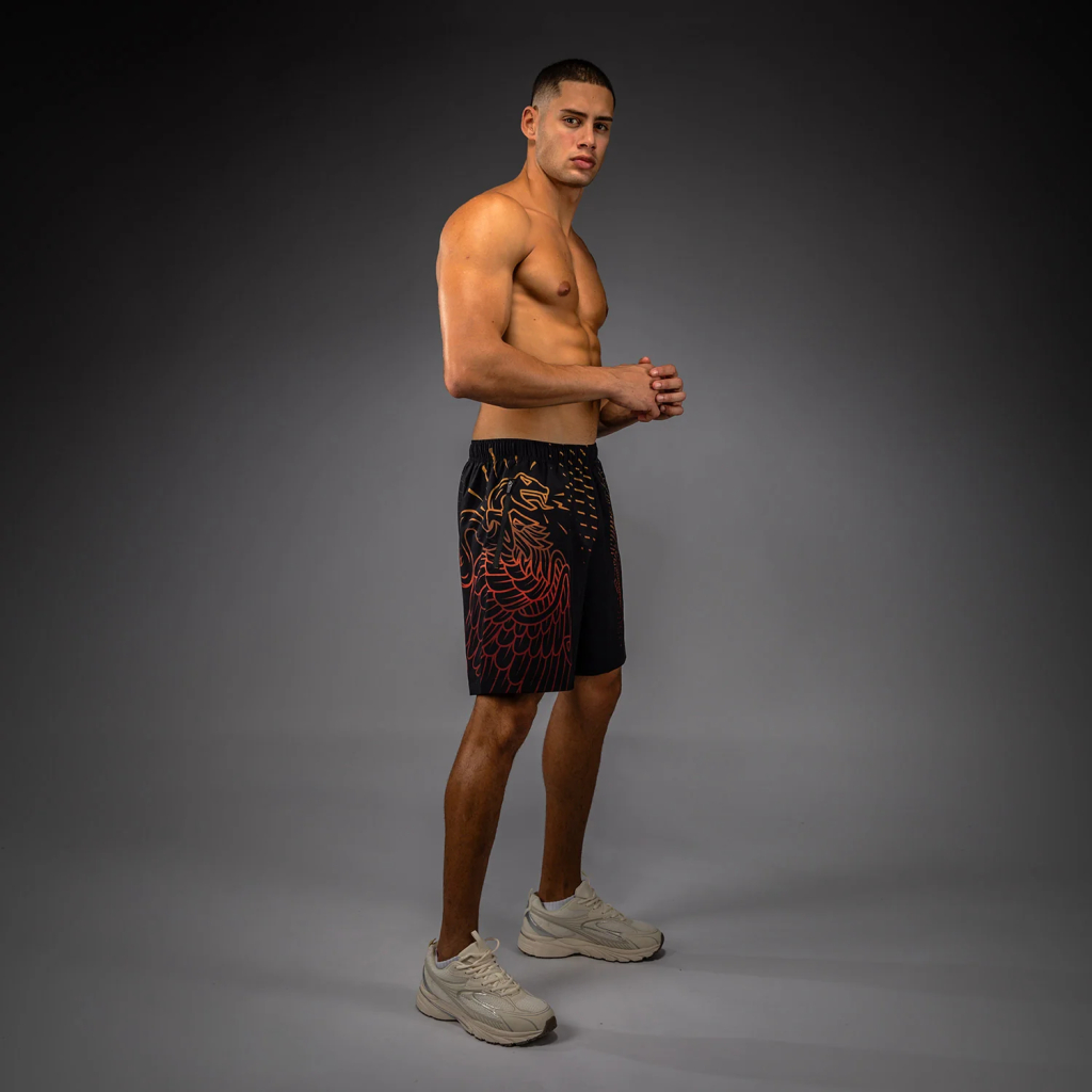 Шорты Venum Quetzal Fury Black/Fury Red/Tangerine