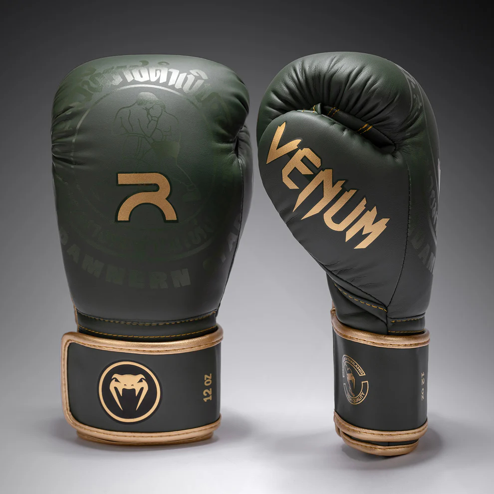 Боксерские перчатки Venum x Rajadamnern Military Green