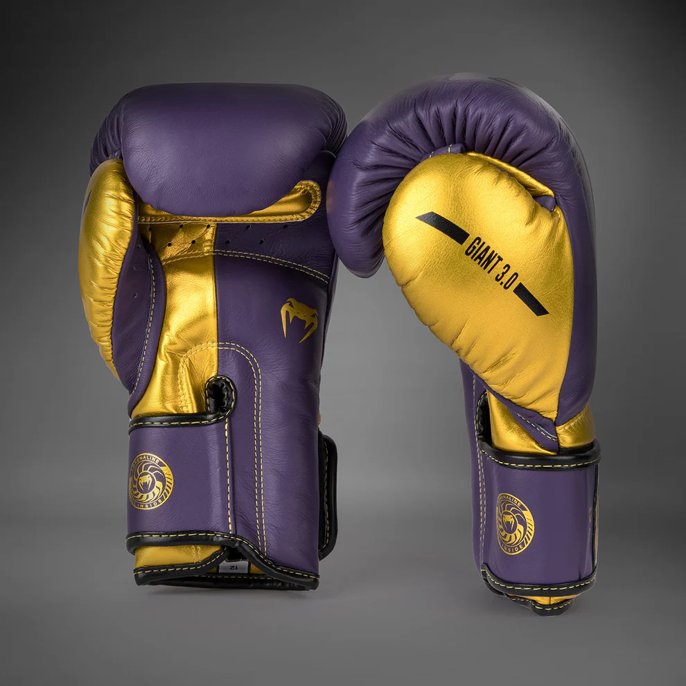 Боксерские перчатки Venum Giant 3.0 Dark Purple/Gold - Special Edition