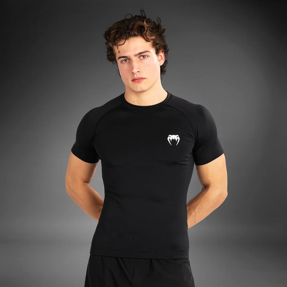 Рашгард с коротким рукавом Venum Contender - Black/White