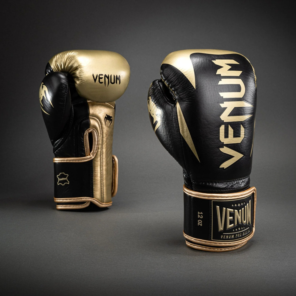 Боксерские перчатки VENUM HAMMER - VELCRO - BLACK/GOLD
