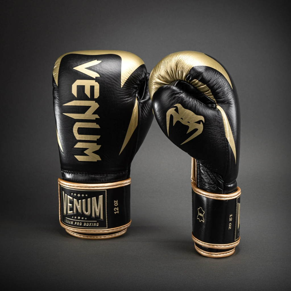 Боксерские перчатки VENUM HAMMER - VELCRO - BLACK/GOLD