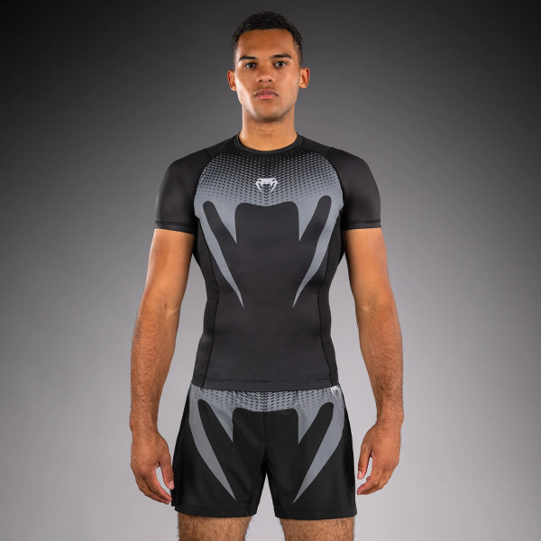 Рашгард с коротким рукавом Venum No Gi - Black/ Silver Grey