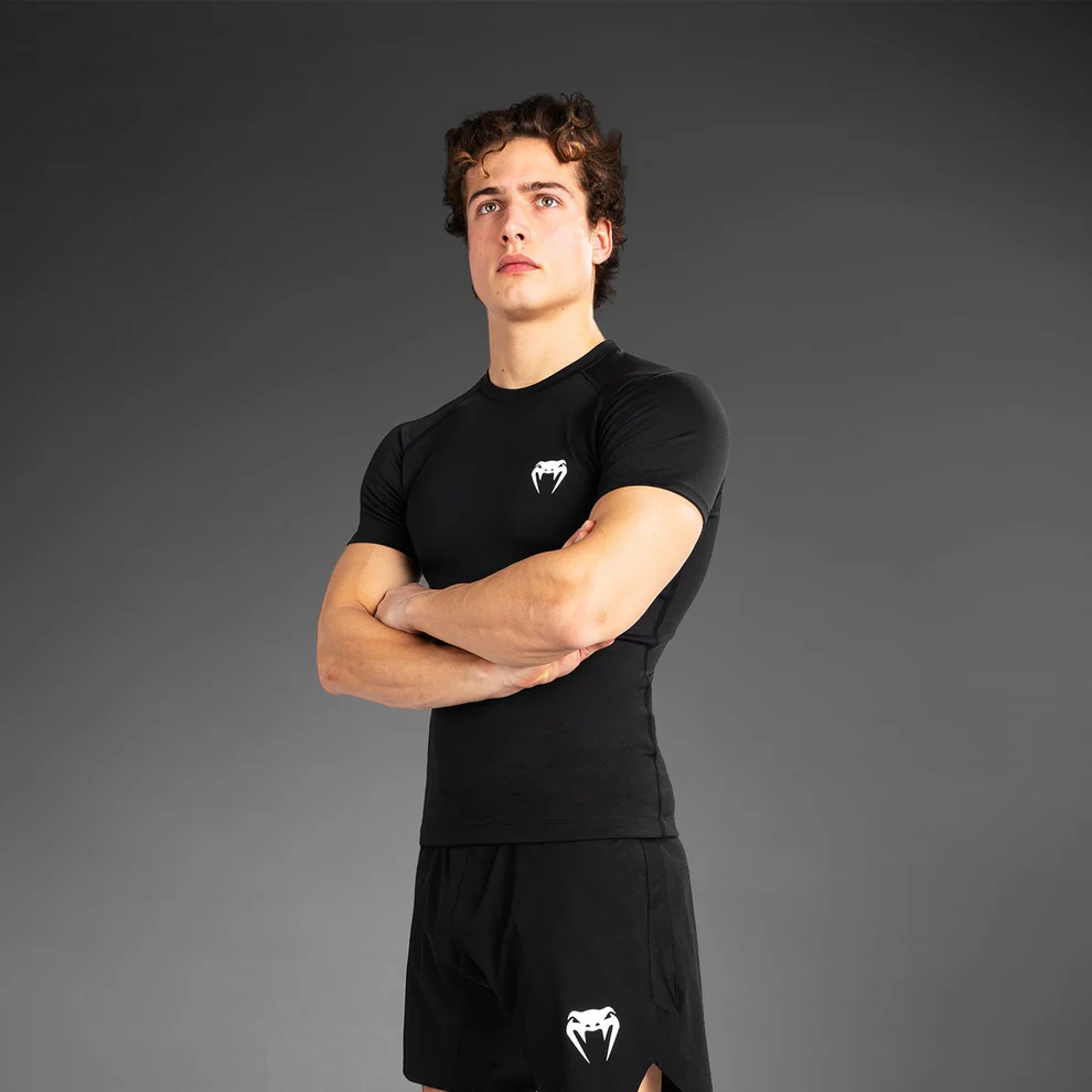 Рашгард с коротким рукавом Venum Contender - Black/White