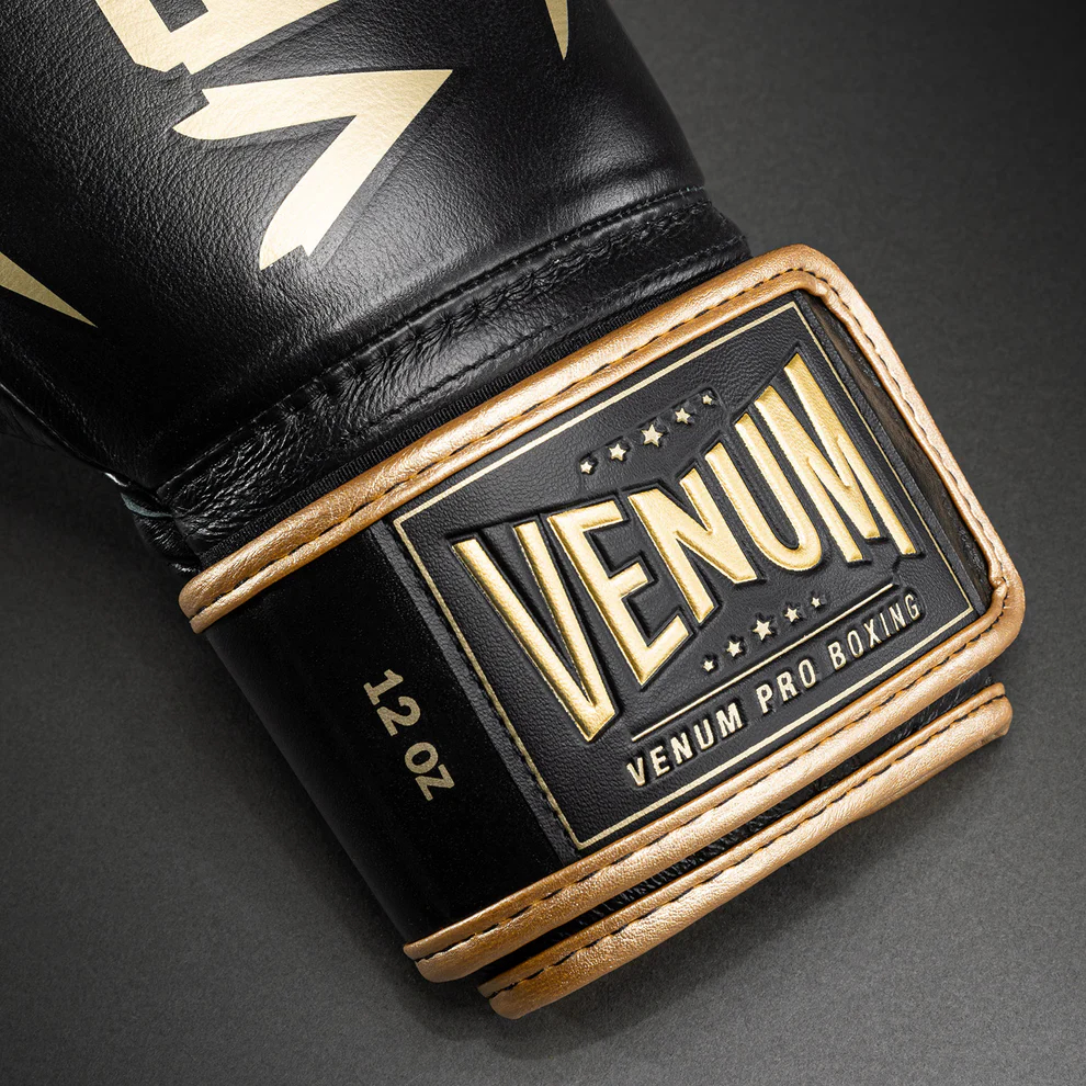 Боксерские перчатки VENUM HAMMER - VELCRO - BLACK/GOLD