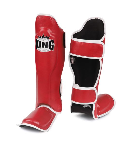 Накладки на ноги King Pro Boxing Shinguard, PU-SGK-6 red
