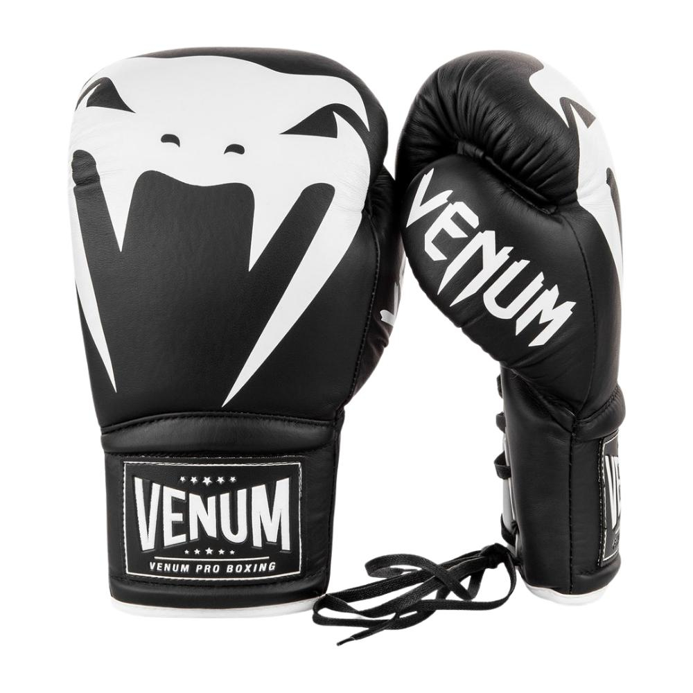 Боксерские перчатки VENUM GIANT 2.0 - WITH LACES - BLACK/WHITE