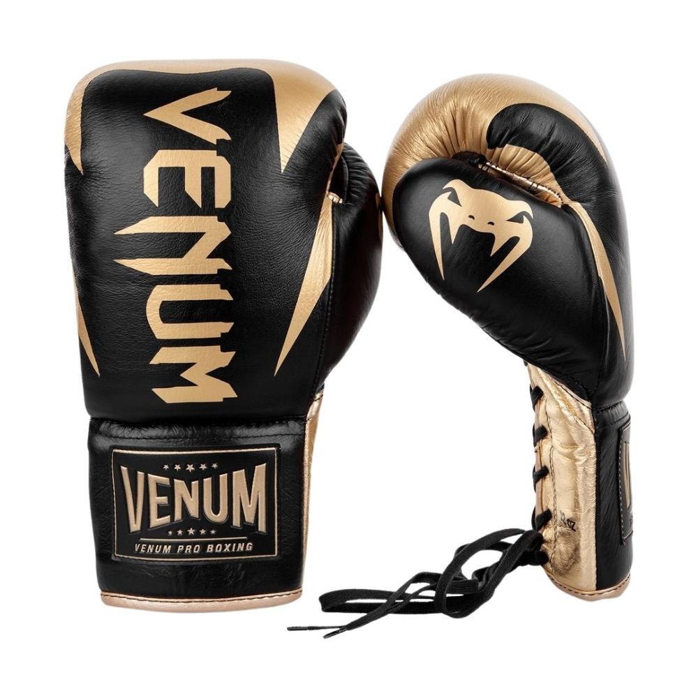 Боксерские перчатки VENUM HAMMER PRO - WITH LACES - BLACK/GOLD